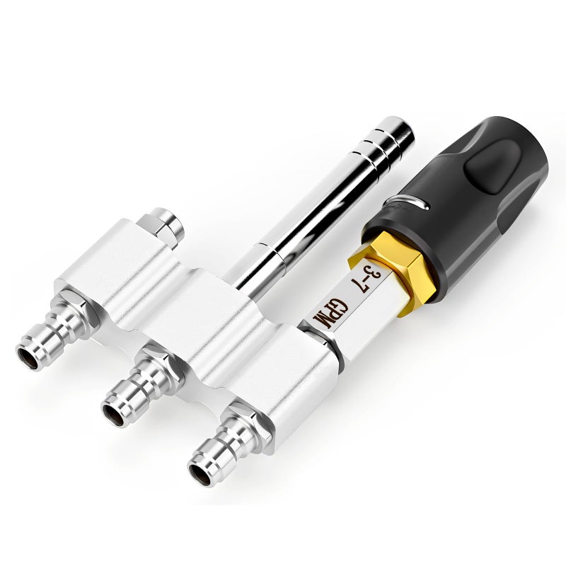 MEANLIN Stainless Steel Adjustable Downstream Soft Wash Nozzle 3 in 1 Shooter Tip M5 Twist Nozzle with 14 Quick Connect 0 to 60 Spray Pattern for Use with Pressure Washer 37 GPM - Image 2
