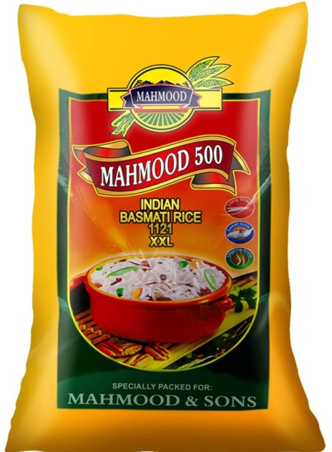 Mahmood 500 Indian 1121 Basmati Rice, 10 Kg - Image 1