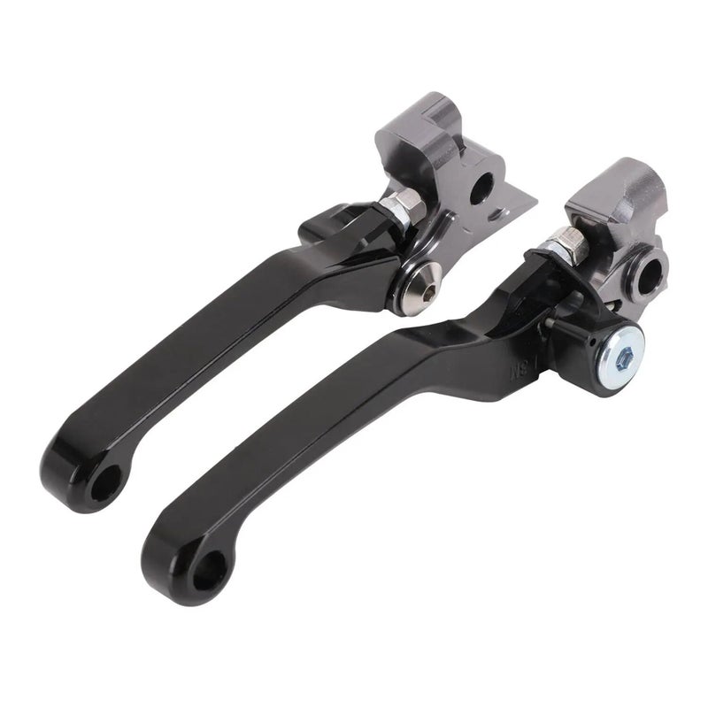 Generic Power Parts Foldable Clutch & Front Brake Lever Set Compatible with KTM Husqvarna 350 450 SX SXR SXF XCF XCFW XCW EXC 125 150 200 250 300 350 500 SX XC EXC XCW SXF XCF EXC (SIX Days) 14-24 (Black)  - Image 2