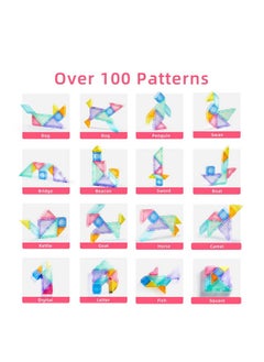 MiDeer Magnetic Tangram Travel Tangram Puzzle Magnetic Pattern Block For Ages 4 5 6 7 8 9 Toy For Kids Brain Development Toy Iq Educational Toy Gift  - Image 2