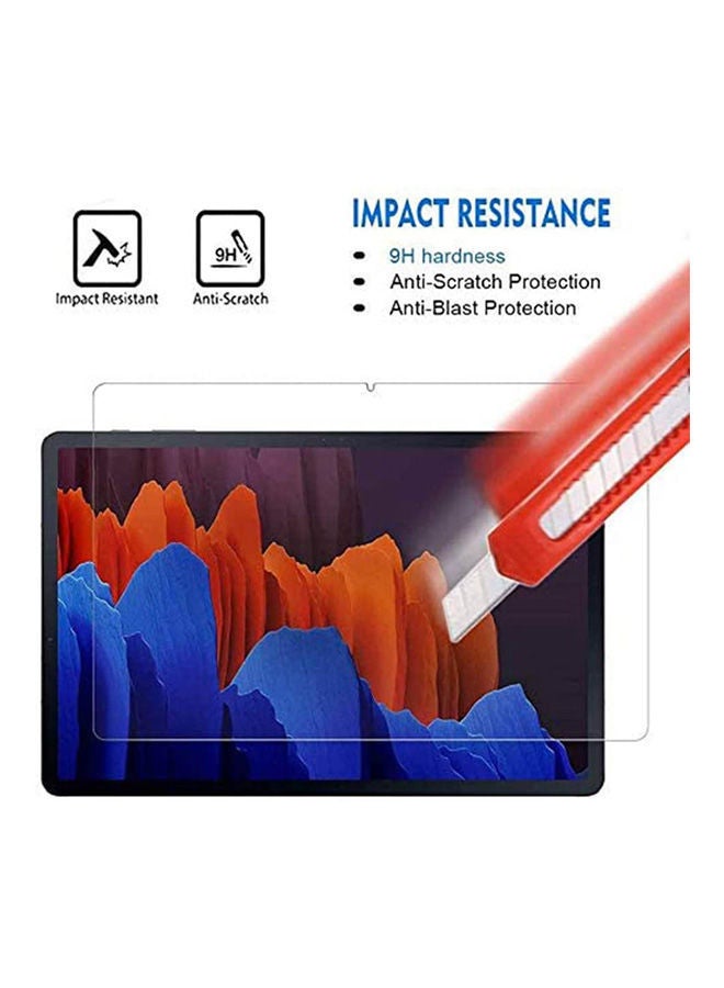NIBEMINENT Tempered Glass 9H Hardness 2.5D Edge Anti Scratch For Samsung Galaxy Tab S7 Plus Clear - Image 2