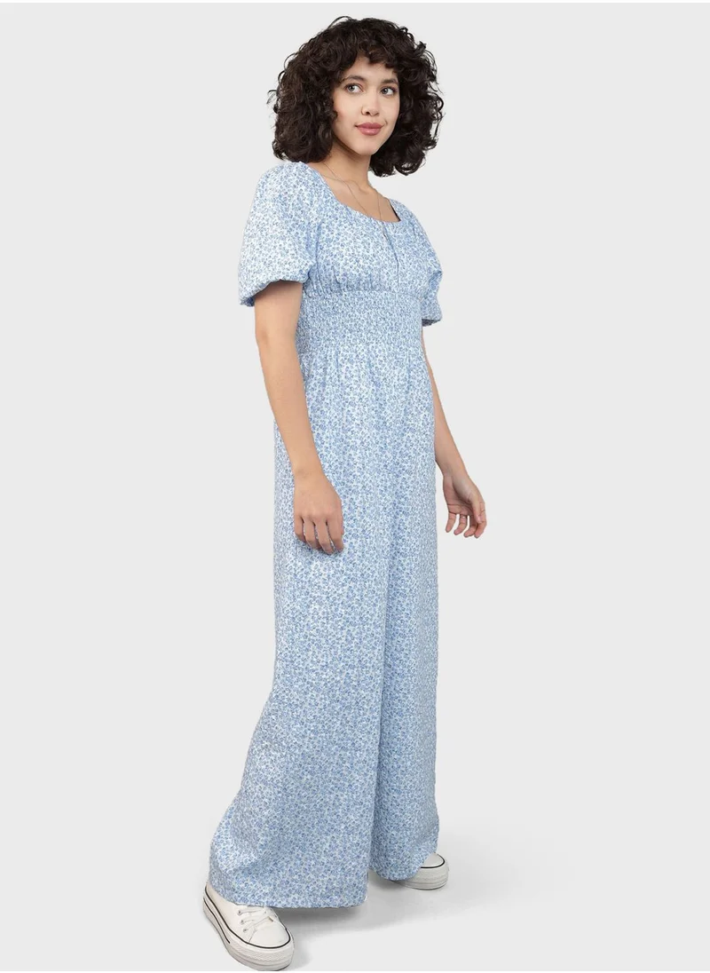 American Eagle Square Neck Wide-Leg Jumpsuit