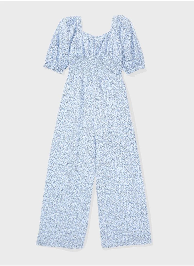 American Eagle Square Neck Wide-Leg Jumpsuit