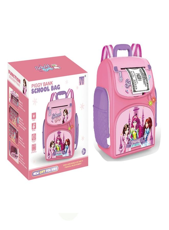 بسمة حصالة رقمية شنطة مدرسة -زهري 24-2295985 - Image 2