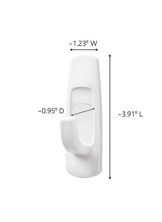 Command Command Large Utility Hooks, Holds up to 5 lb, 14 Hooks and 16 Command Strips, Damage Free Hanging Wall Hooks with Adhesive Strips, No Tools Adhesvie Hooks for Hanging Christmas Decorations  - Image 2