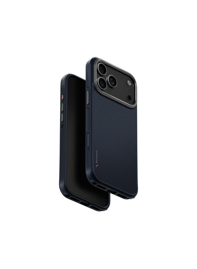 UNIQ KEVA Tough Aramid Fiber Case for iPhone 17 Pro Max (6.9 Inch) | Ultra-Slim & Lightweight | Shockproof Protective Cover | Premium Matte Finish | Trance Blue Trance Blue - Image 3