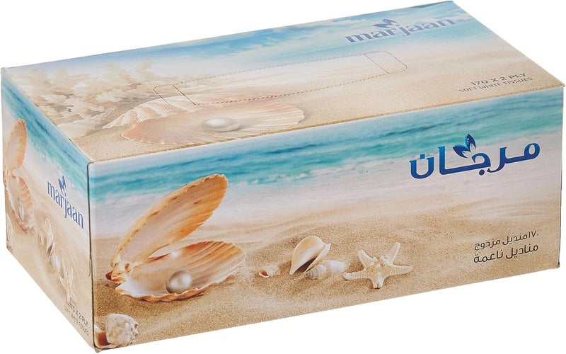 Soft n Cool Hotpack Marjan Facial Tissue 170 Sheets 2 Ply, 4+1 Box Offer Pack - Image 4