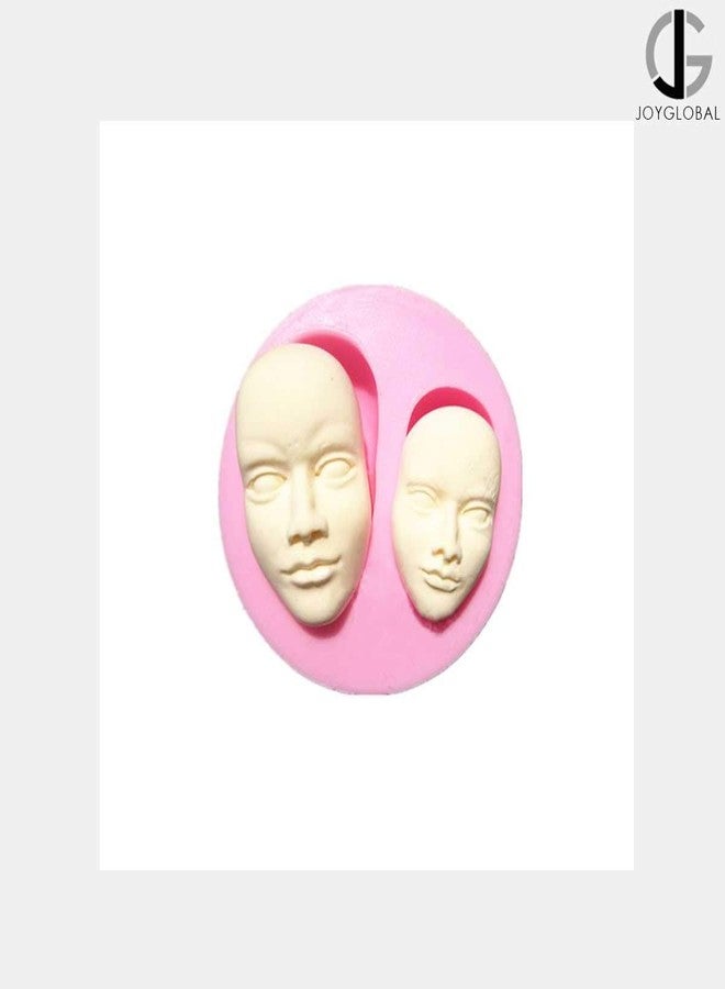 JoyGlobal Human Face Silicone Fondant Mold Chocolate Polymer Clay Mould - Image 4
