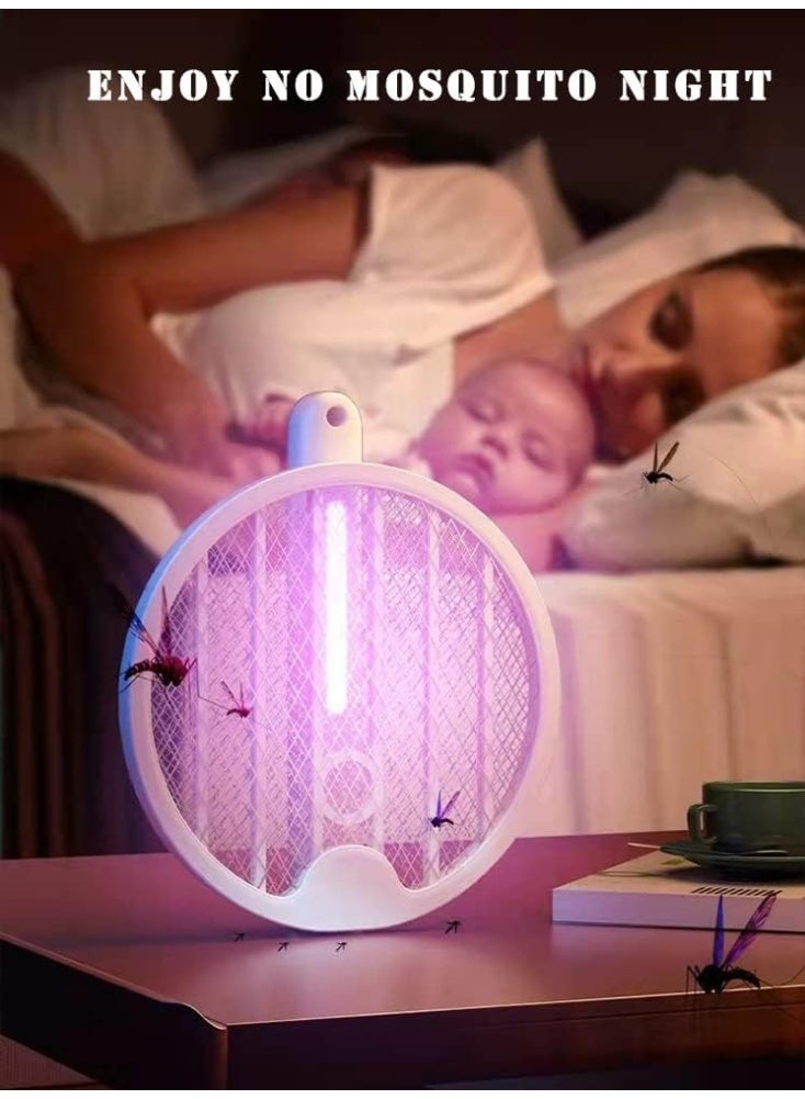 ZEESQUARE Electric Fly & Mosquito Bug Zapper Racket Portable Insect Killer for Home Use - Image 3