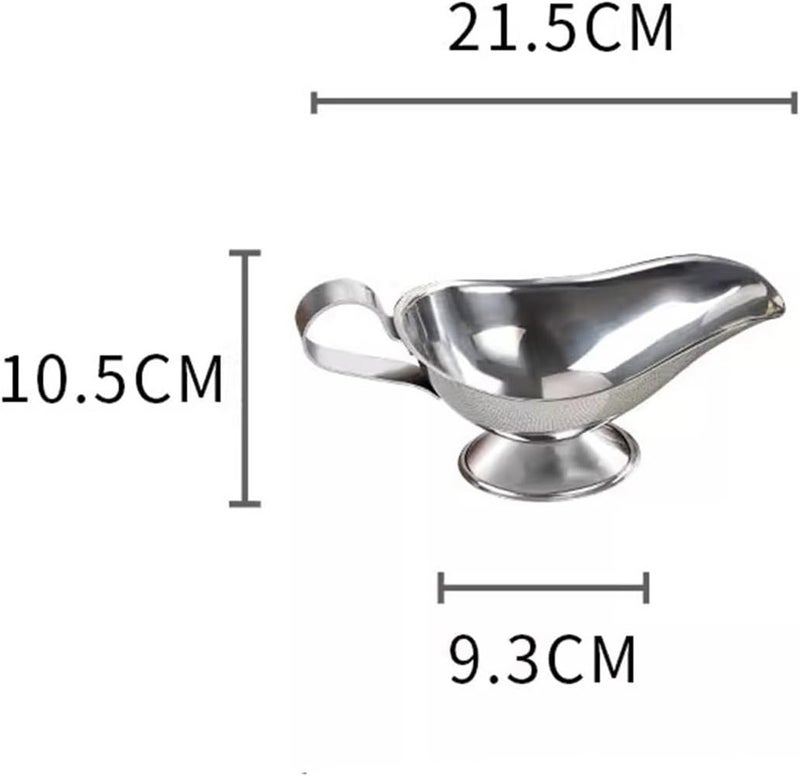 Gravy Boat Stainless Steel Gravy Boat Steak Pepper Sauce Boat Sauce Jug Sauce Sauce Cup Western Juice Boat Gravy Jug(Large) - Image 2