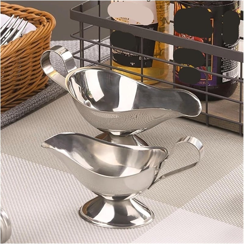 Gravy Boat Stainless Steel Gravy Boat Steak Pepper Sauce Boat Sauce Jug Sauce Sauce Cup Western Juice Boat Gravy Jug(Large) - Image 3
