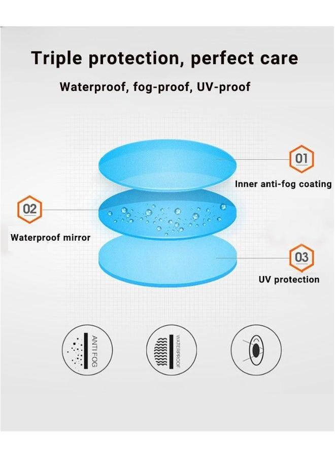 Generic Waterproof Swimming Goggles - Anti Fog and UV Protection Swim Kit Comes With Storage Box Nose Clip Earplugs Cap, Portable - Image 5