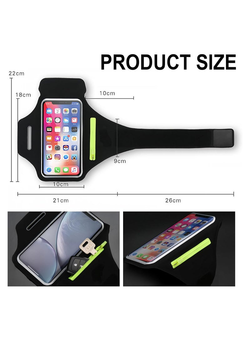CMGTYYD 1 Pcs Running Armband Phone Holder for Running,Sweatproof Mobile Phone Armbands with Airpods Zipper Pocket Compatibled with iphone 16 15 14 13 12 11 X 8 Plus Pro Max and More Phone(up to 6.8") - Image 2