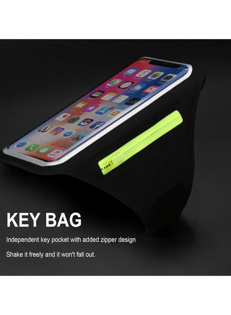 CMGTYYD 1 Pcs Running Armband Phone Holder for Running,Sweatproof Mobile Phone Armbands with Airpods Zipper Pocket Compatibled with iphone 16 15 14 13 12 11 X 8 Plus Pro Max and More Phone(up to 6.8") - Image 4