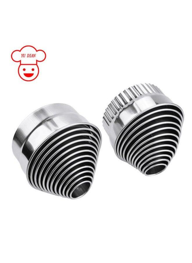 YuDian Brand Round Stainless Steel Cutting Mold Thickened Wonton Steamed Bag Skin Household Handmade Large Skin-pressing Artifact-Specifications:4 Head Lotus  - Image 3