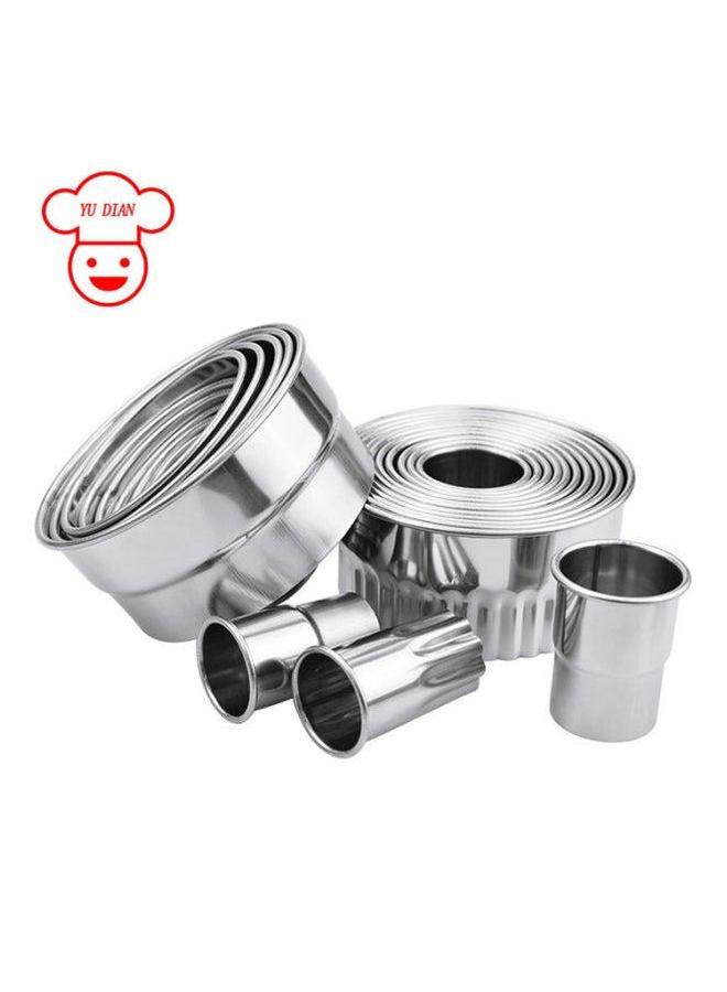 YuDian Brand Round Stainless Steel Cutting Mold Thickened Wonton Steamed Bag Skin Household Handmade Large Skin-pressing Artifact-Specifications:4 Head Lotus  - Image 1
