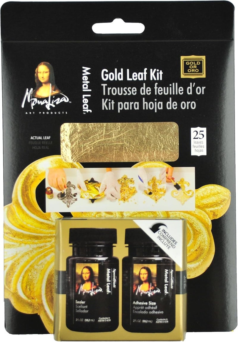 Speedball Mona Lisa Gold Leaf Kit - 25 Sheets, 5.5-Inch x 5.5-Inch - Image 2