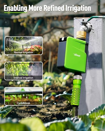 RAINPOINT WiFi Hose Timer, Brass Inlet Smart Sprinkler Timer for Watering, WiFi Watering Timer for Garden Hose with Hub, APP & Voice Control, Automatic Irrigation System for Lawns and Yard - Image 5