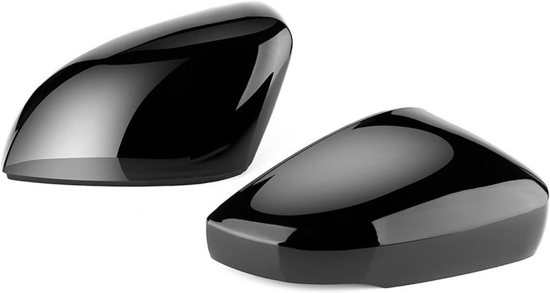 QASULER Glossy Black Side Mirror Cover Caps for VW - Image 1