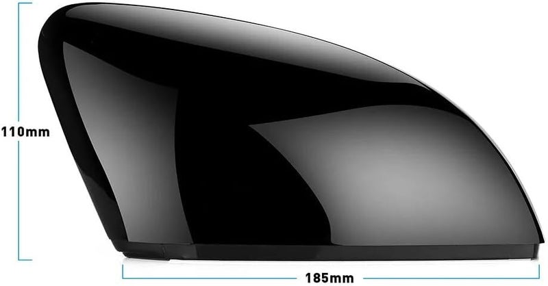QASULER Glossy Black Side Mirror Cover Caps for VW - Image 2