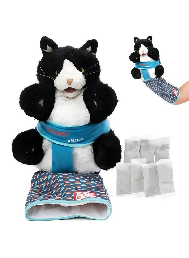 عام الدمية اليدوية بالشكل القطة، لعبة حيوان من الفلاش، لعبة فلا شيق فائقة النعومة، لعبة تفاعلية للتدريب. - Image 3