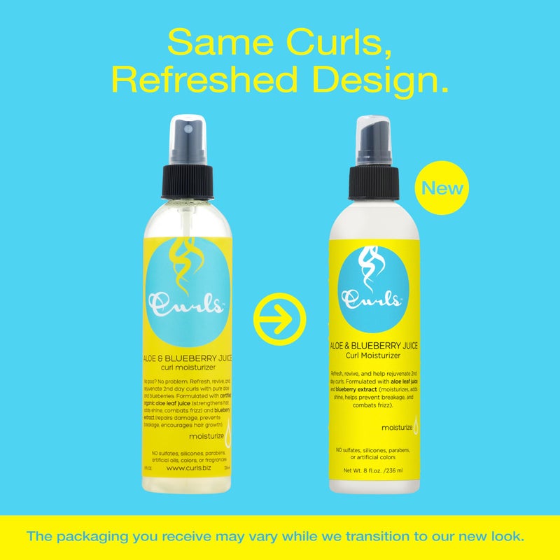Curls Blueberry Bliss Aloe & Blueberry Juice Moisturizer - 8 oz, Refresh & Rejuvenate, Helps Moisturize & Prevent Breakage, Adds Shine & Combat Frizz - Image 2