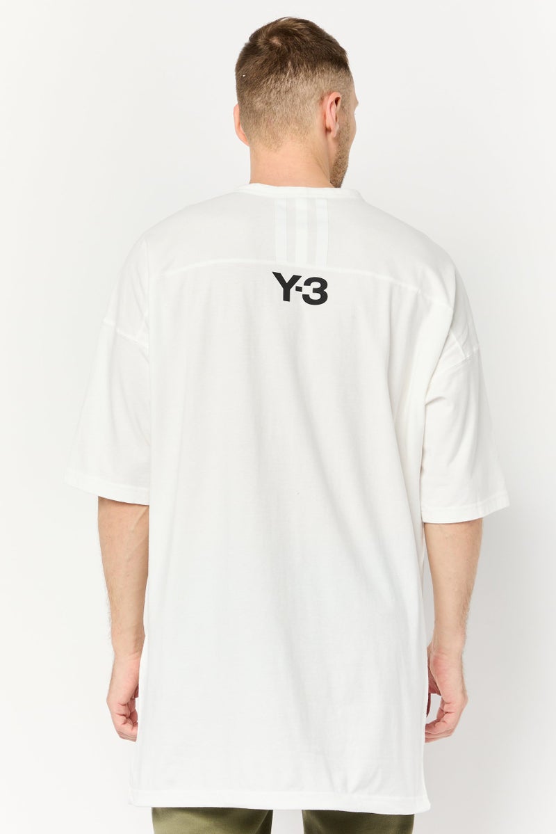 Adidas Adidas Y-3 By Yohji Yamamoto Men Oversized Fit Outdoor T-Shirt, White  - Image 4