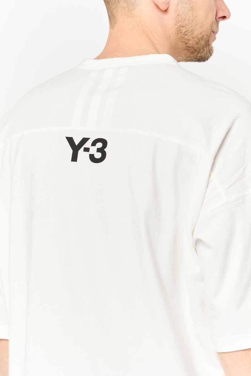 Adidas Adidas Y-3 By Yohji Yamamoto Men Oversized Fit Outdoor T-Shirt, White  - Image 3