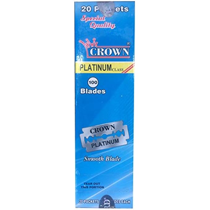 Lord Crown Platinum Double Edge Safety Razor Blades 100 blades 20x5 - Image 1