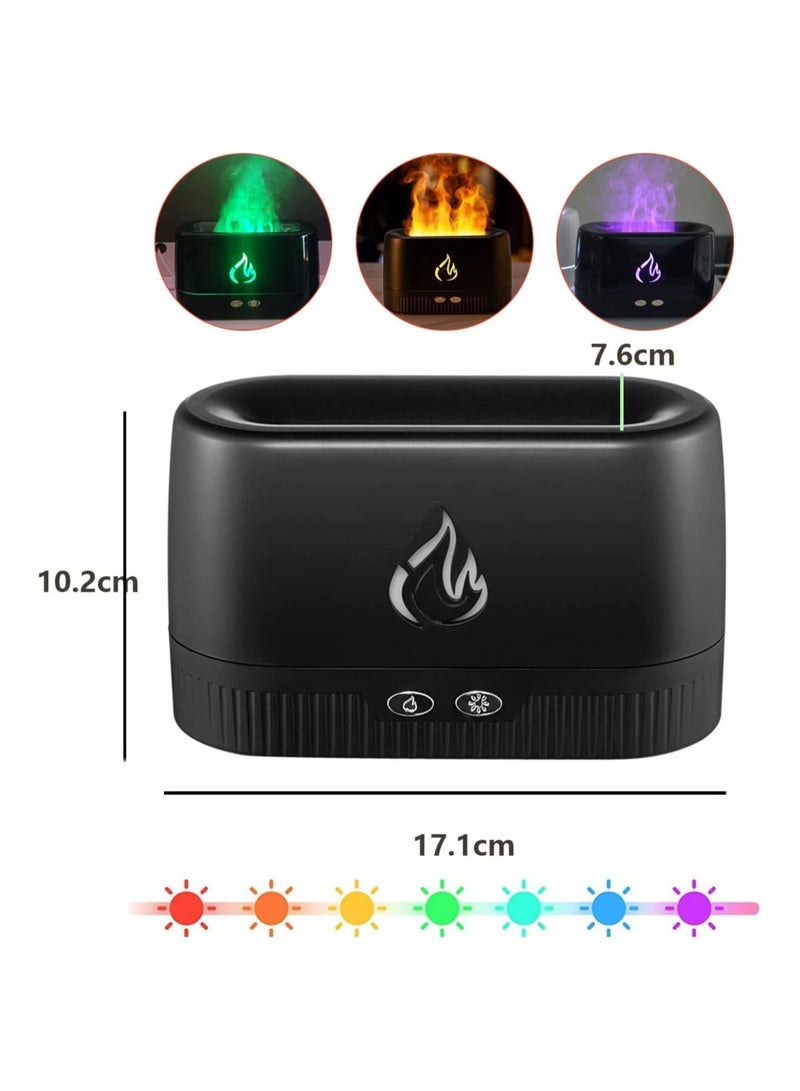 ELTRAZONE Flame Air Diffuser,Humidifier,Portable Noiseless Aroma Diffuser with Multicolor Lights Waterless Auto Off Protection Essential Oil Diffuser for Home,Office - Image 2