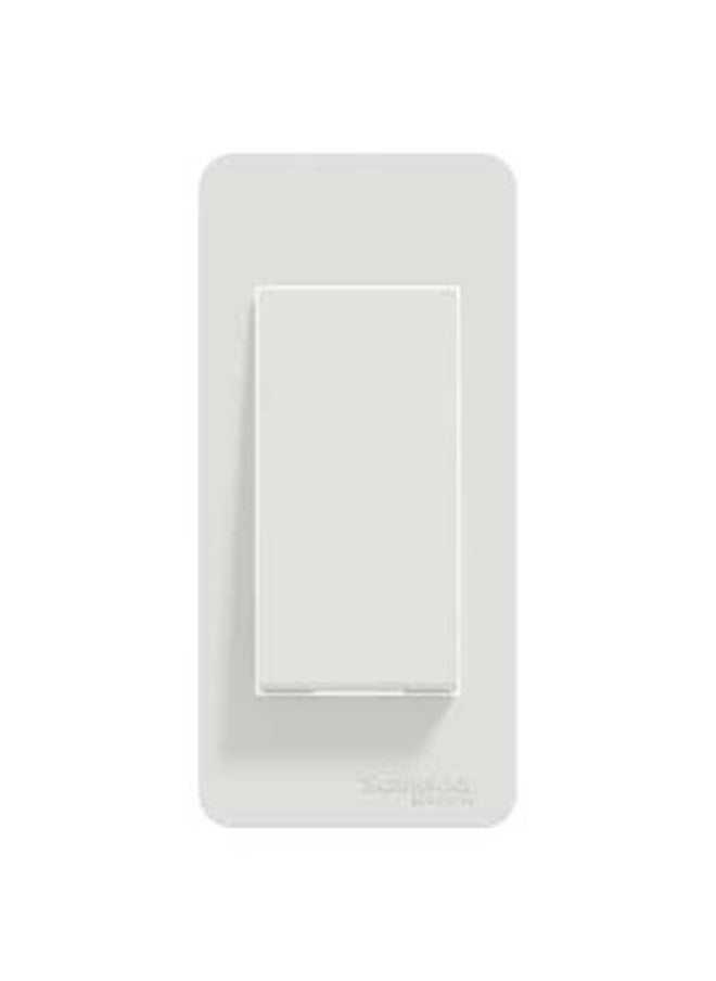 شنايدر إلكتريك مفتاح Schneider Electric، New Unica، أحادي القطب، اتجاه واحد، 10AX، وحدة واحدة، أطراف بدون براغي، غير معالجة، IP4X، أبيض  - Image 2