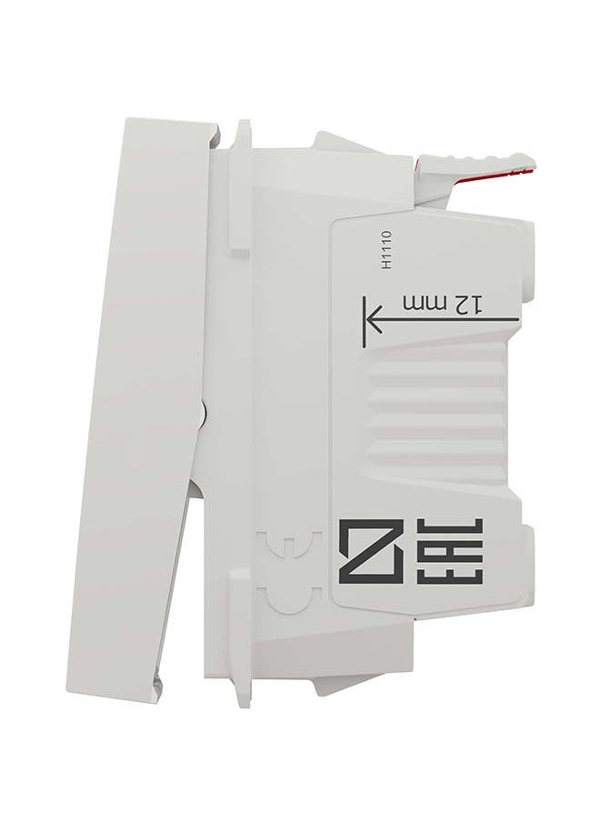 Schneider Electric Switch, New Unica, 1-Pole 1-Way, 10Ax, 1 Module, Screwless Terminals, Untreated, Ip4X, White