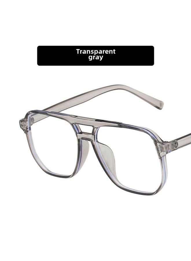 Generic Fashion Large Frame Double Beam Anti-blue Light Glasses Frame 202 New Plain Plain Glasses Female College Retro Fashion Glasses Frame 