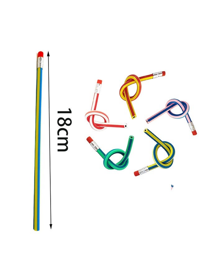 Generic 40Pcs Flexible Soft Pencil, Magic Bendable Pencils, Multi-Colored Fun Soft Pencils with Erasers for Kids,Classroom Supplies,Back to School Gifts,Party Favors  - Image 2