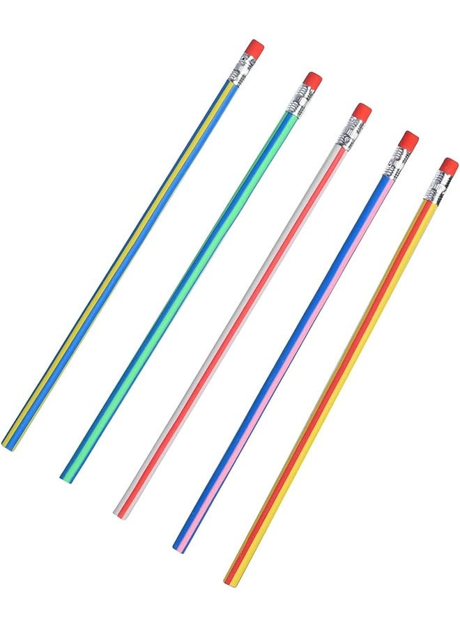 Generic 40Pcs Flexible Soft Pencil, Magic Bendable Pencils, Multi-Colored Fun Soft Pencils with Erasers for Kids,Classroom Supplies,Back to School Gifts,Party Favors  - Image 3