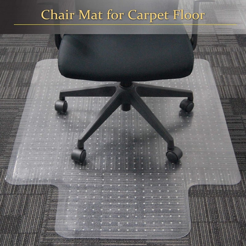 Sillamate Plastic Office Chair Mat for Carpeted Floors, 36'' x 48'' Heavy Duty Floor Mat, Eco-Friendly Series Studded Carpet Desk Chair Mats (36 inches X 48 inches) - Image 3