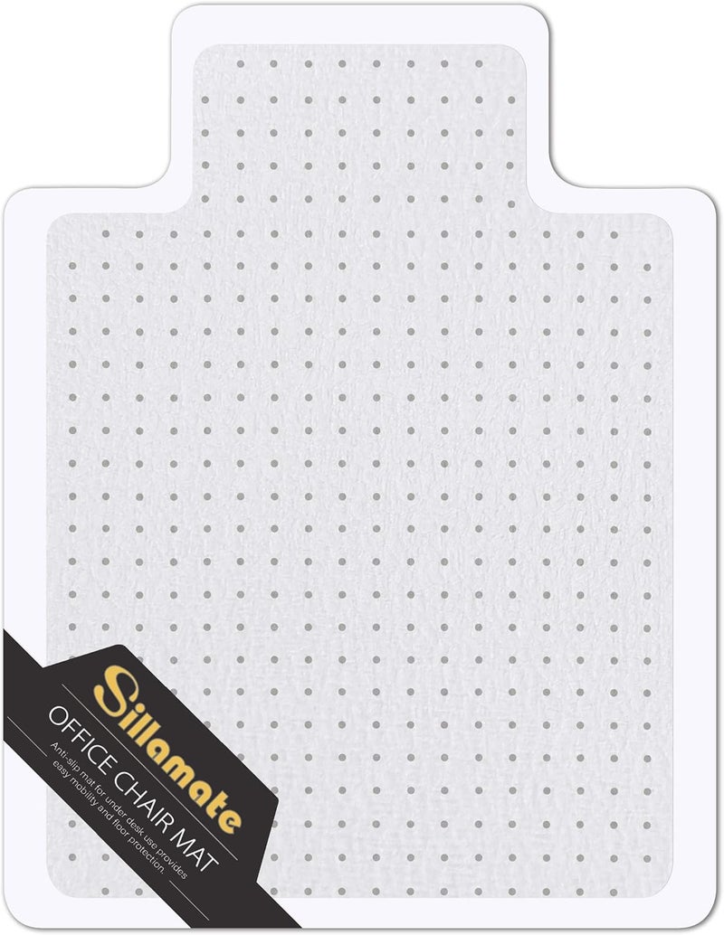 Sillamate Plastic Office Chair Mat for Carpeted Floors, 36'' x 48'' Heavy Duty Floor Mat, Eco-Friendly Series Studded Carpet Desk Chair Mats (36 inches X 48 inches) - Image 1