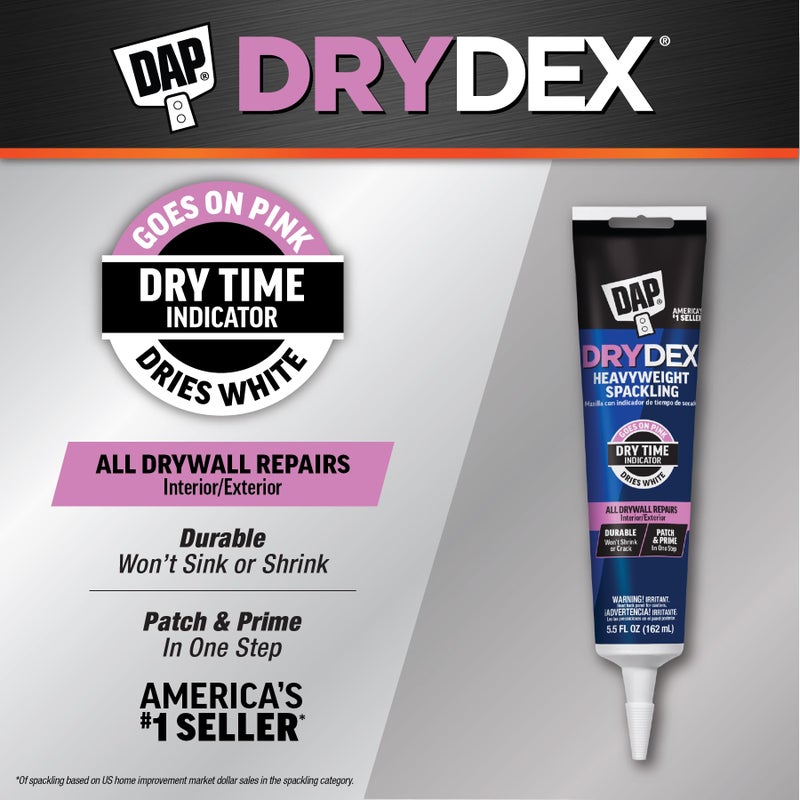 Dap 5.5 oz DAP 12346 DryDex Interior/Exterior Spackling - Image 2
