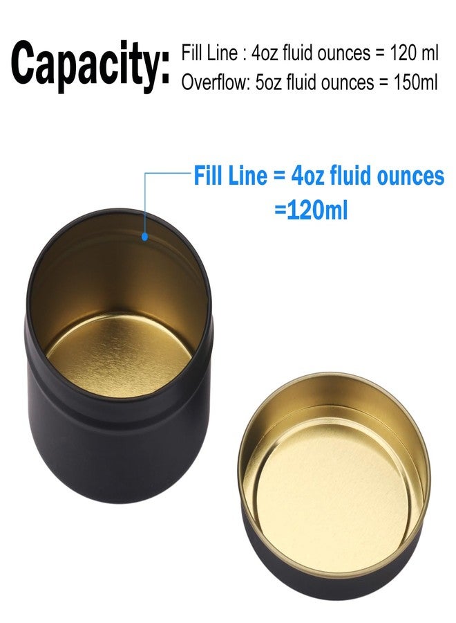 GENHAKON 24 Packs 4 oz Black Candle Tins, Bulk Candle Making Tins, Candle Jars, Candle Containers for Making Candles - Image 3