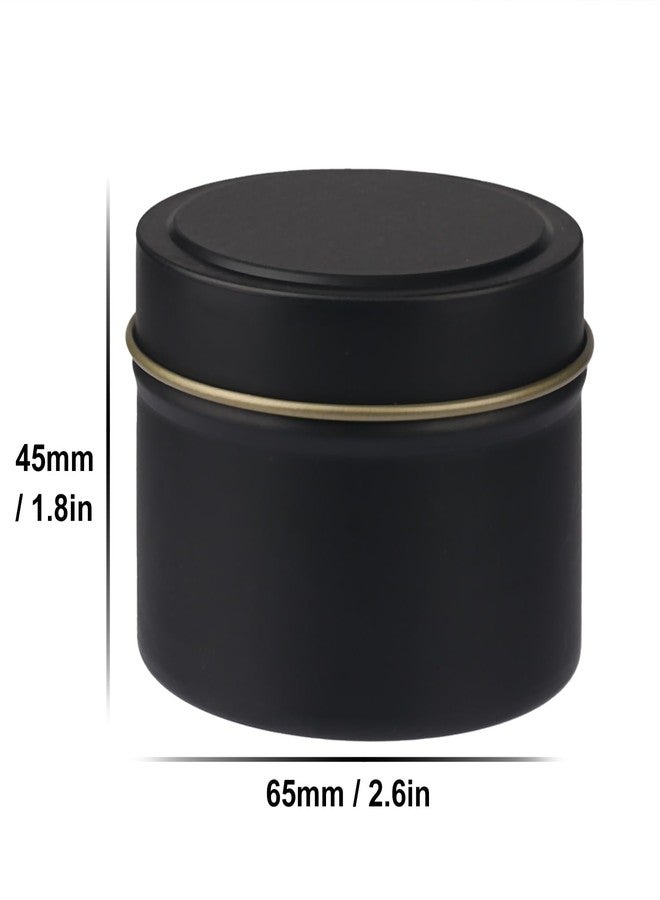 GENHAKON 24 Packs 4 oz Black Candle Tins, Bulk Candle Making Tins, Candle Jars, Candle Containers for Making Candles - Image 2