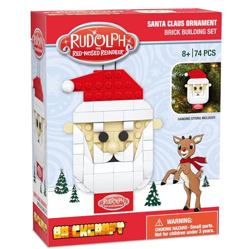 Brickcraft Rudolph the RedNosed Reindeer Santa Claus Ornament Brick Building Set 74 Pieces DIY Holiday Christmas Block Kit with Hanging String Festive Winter Display Gift for Kids Adults Ages 8 - Image 5