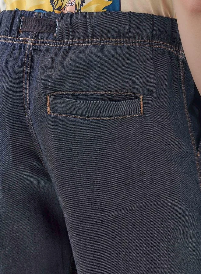 Lee Cooper Lee Cooper Denim Shorts with Pockets and Buckled Strap