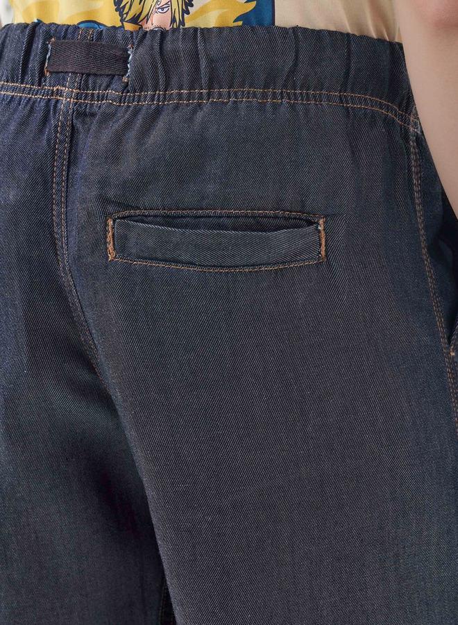 لي كوبر شورت جينز لي كوبر بحزام مشبك وجيوب - Image 4