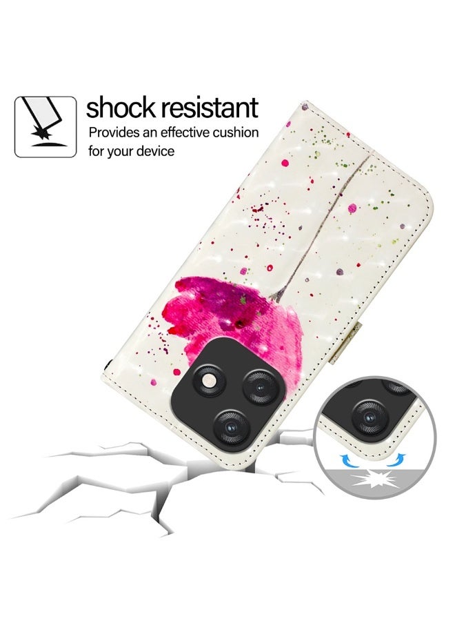 For Tecno Spark 10C 3D Painting Horizontal Flip Leather Phone Case(Flower) - Image 4