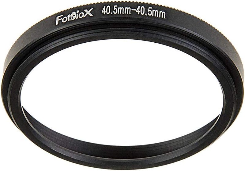 Fotodiox Metal Spacing Ring Filter Adapter, Anodized Black Aluminum 40.5-40.5mm - Image 2