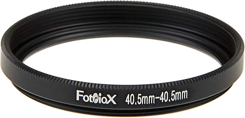 Fotodiox Metal Spacing Ring Filter Adapter, Anodized Black Aluminum 40.5-40.5mm - Image 1