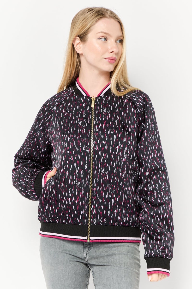 Scotch & Soda Women Allover Print Bomber Jacket, Multicolor - Image 1