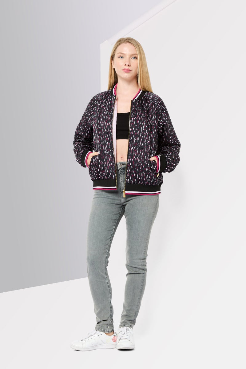 Scotch & Soda Women Allover Print Bomber Jacket, Multicolor - Image 2