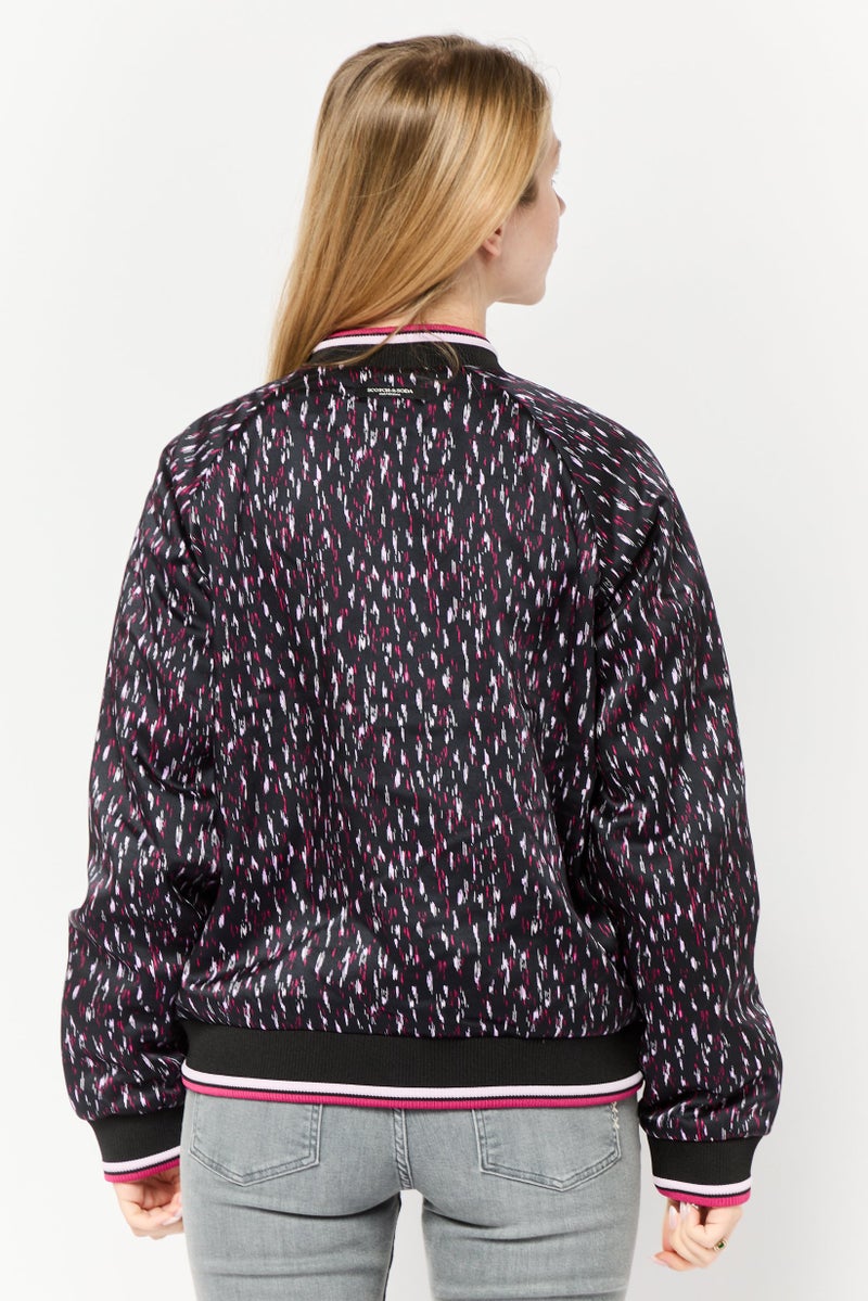 Scotch & Soda Women Allover Print Bomber Jacket, Multicolor - Image 4