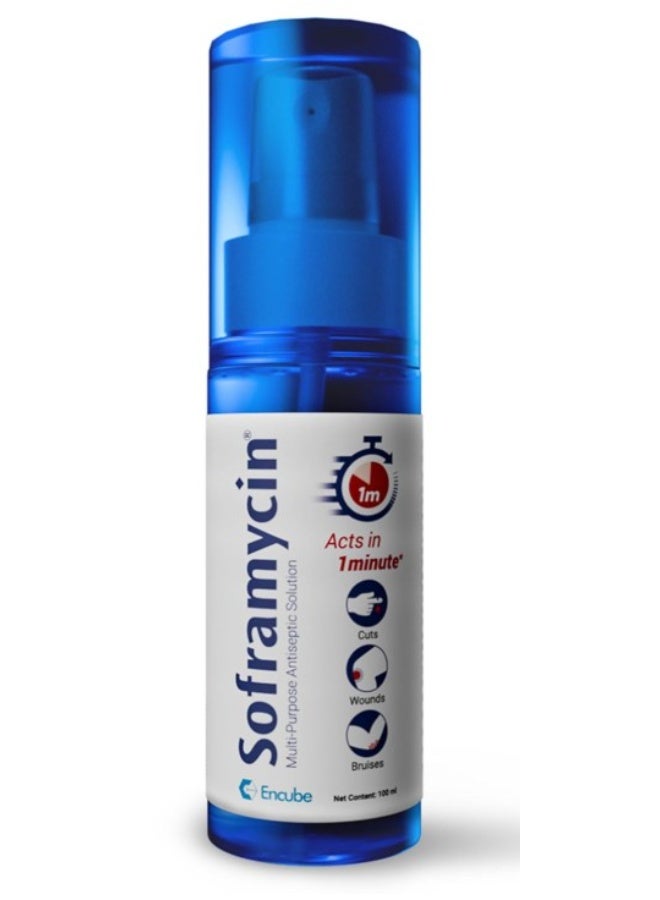 Soframycin 100ml Multi-Purpose Antiseptic Solution for Wound & Skin Care - Image 1